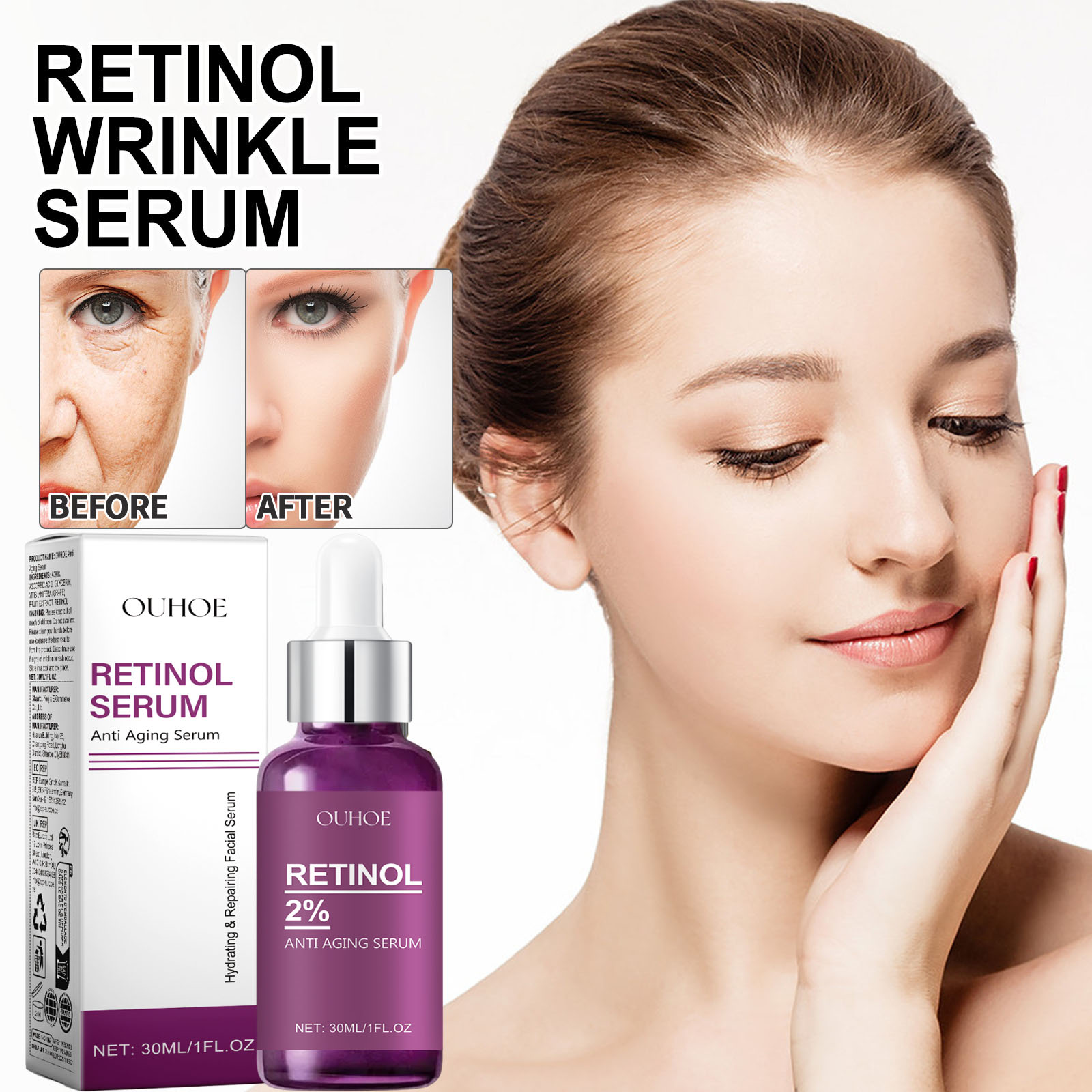 The Ordinary Serum Hyaluronic Acid - Sérum Visage au Rétinol Anti-rides, Liftant,