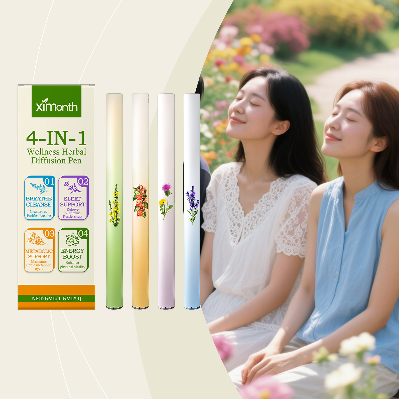 Herbal Wellness - Bâton combiné d'énergie à base de