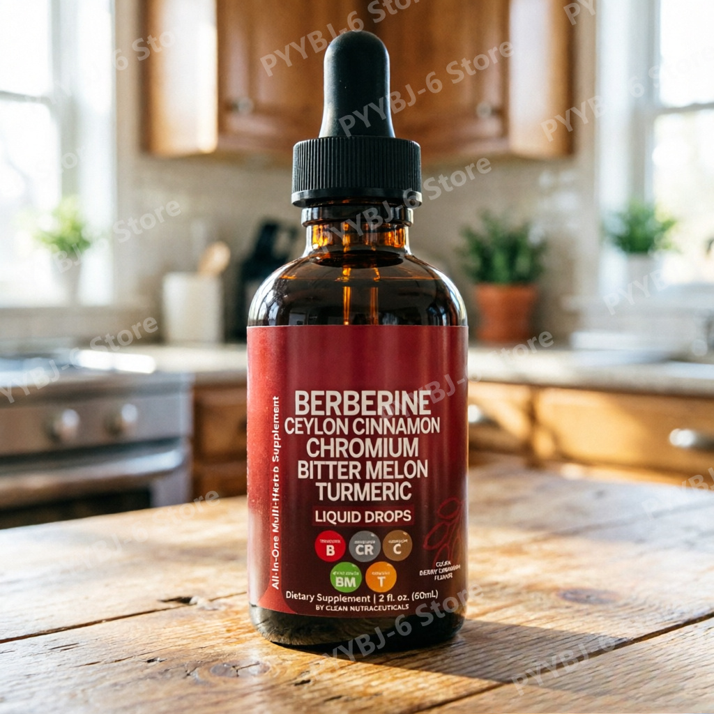 Herbal Wellness Drops - Gouttes liquides de berbérine, chrome, curcuma