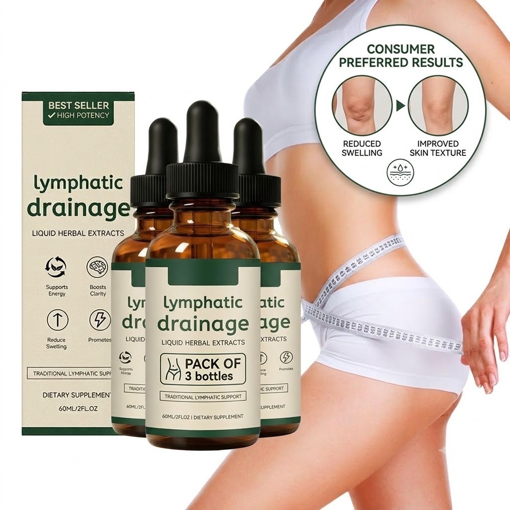 Herbal Wellness Liquid - Gouttes de drainage lymphatique naturel, extraits