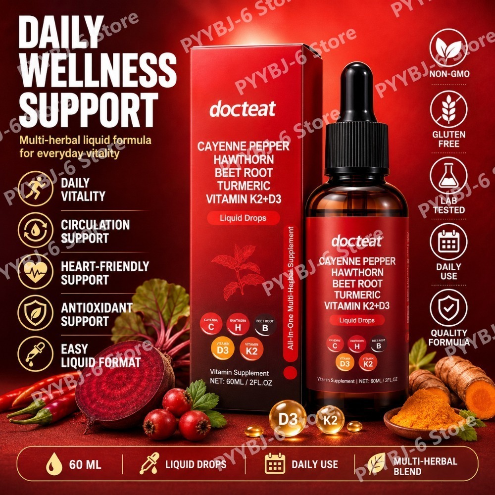 Herbal Wellness Liquid - Gouttes liquides de piment de Cayenne