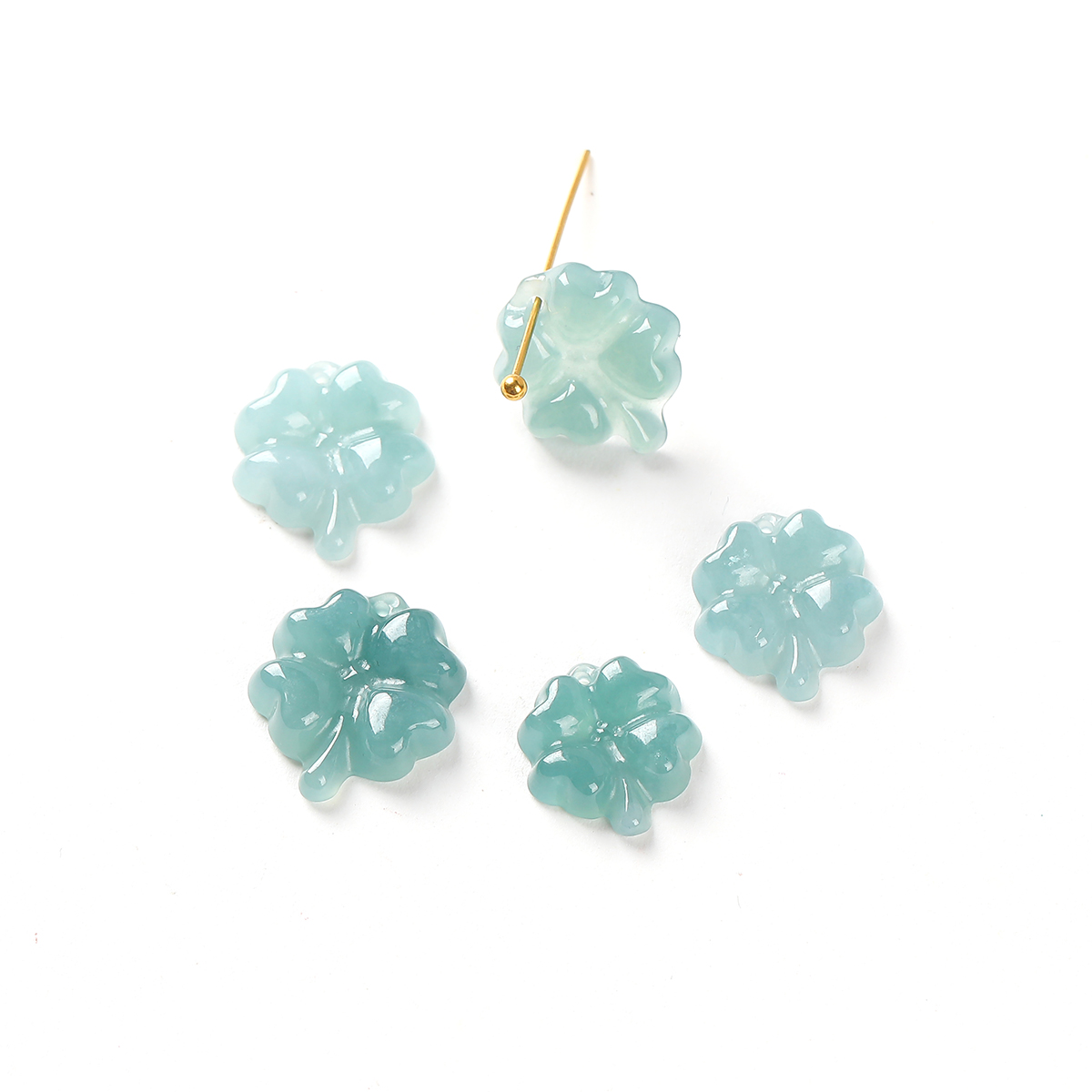 Pierre naturelle Guatemala jad - Red Clover Flower avis et prix