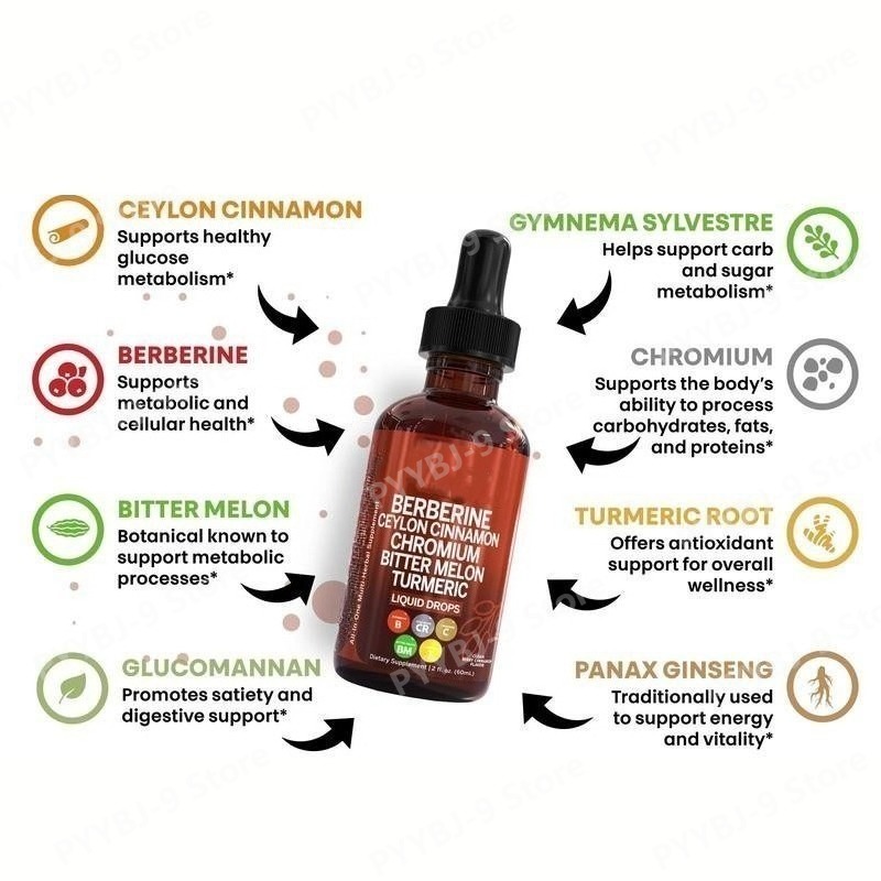 Gouttes liquides de berbérine, - Herbal Wellness Drops avis et prix
