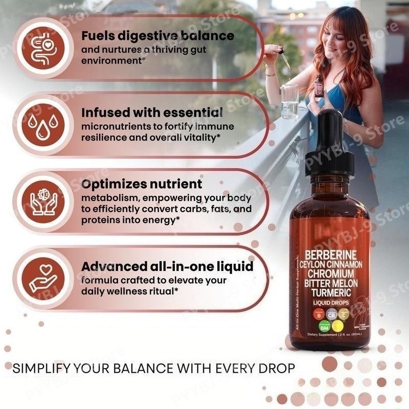 Gouttes liquides de berbérine, - Herbal Wellness Drops avis et prix